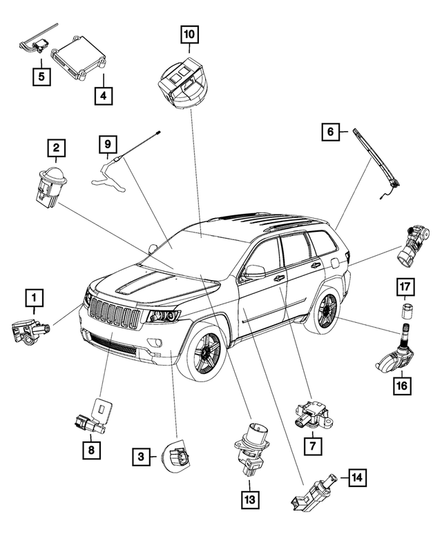 68329822AA - Electrical: Intrusion Module Sensor for Mopar Image