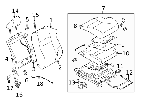 Front Seat Components for 2016 Subaru BRZ #0