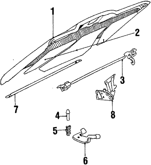 Hood & Components for 1988 Jeep J20 #0