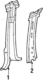 10142898 - Body: Outer Pillar for Buick: Century | Chevrolet: Celebrity | Oldsmobile: Cutlass Ciera, Cutlass Cruiser | Pontiac: 6000 Image