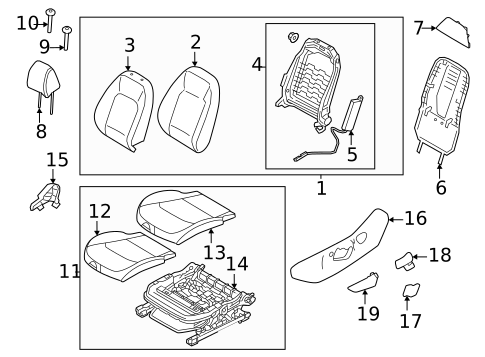 Driver Seat Components for 2025 Kia K4 #0