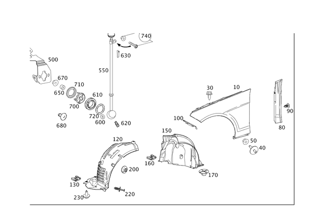 2128100114 - Detachable Parts: Holder for Mercedes-Benz: E250, E350, E400, E550, E63 AMG, E63 AMG S Image image
