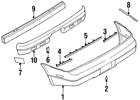 Bumper & Components - Rear for 1995 Nissan 300ZX #0