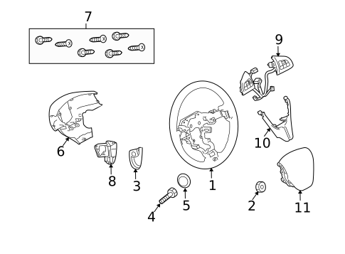 Steering Wheel & Trim for 2011 Mazda CX-7 #0
