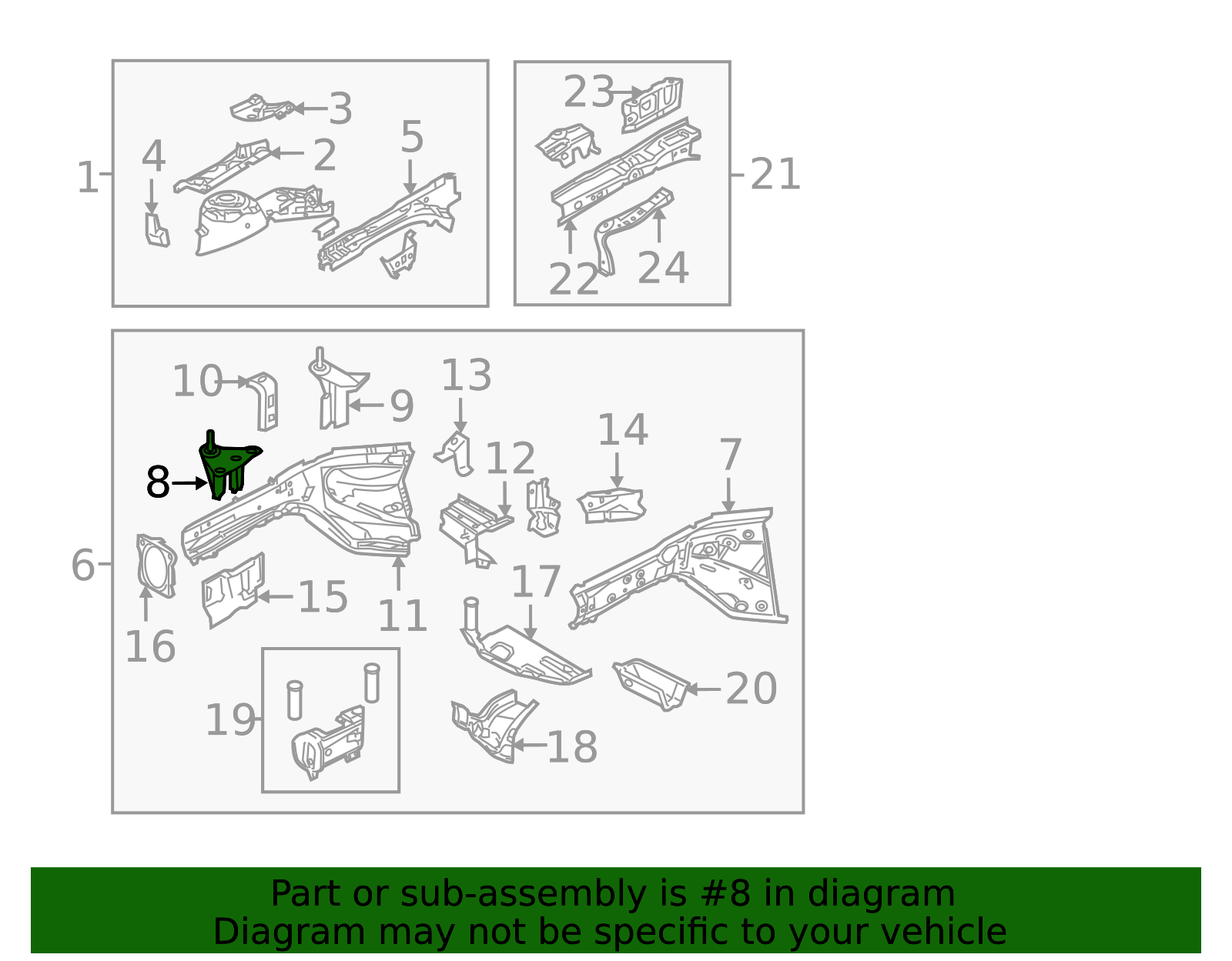2004-2015 Mazda Fender Rail Reinforcement C235-54-350C | Parts for Mazda