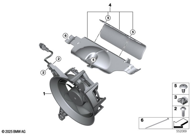 46638558357 - Cooling: Body Screw without Shoulder - M5X20-A2 for BMW-Motorrad Image