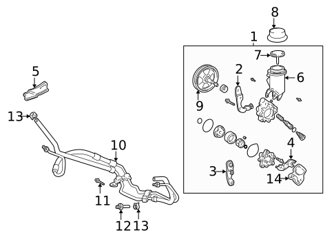 P/S Pump & Hoses for 2006 Scion xB #0