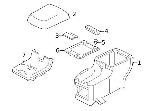 Rear Console for 2008 Ford Taurus X #0