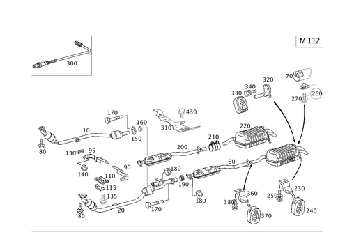 Exhaust System Used on Six-Cylinder Gasoline Vehicles for 2004 Mercedes-Benz C320 #0