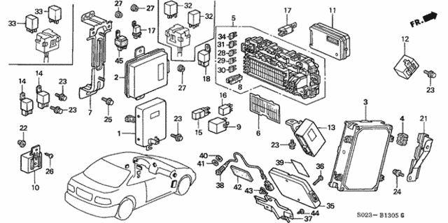 Control Unit (Cabin) for 1997 Honda Civic #0