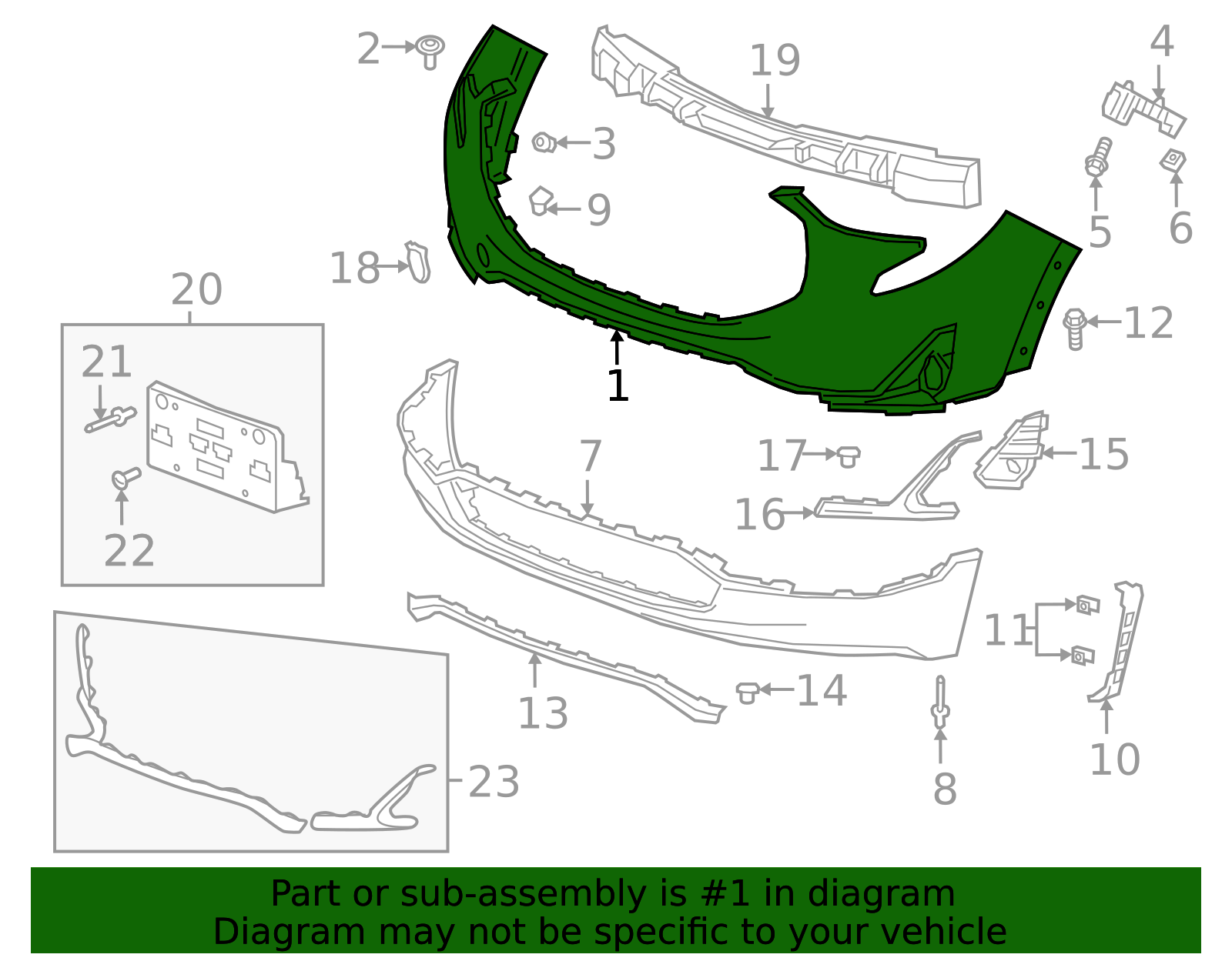 NEW Primered Front Upper Bumper Cover – Fits 2018-2021 GMC Terrain W/ Park Assist – Bumpers That Deliver