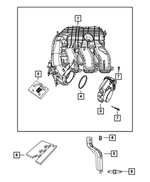 5281882AA - 3.6L Gas; Engine: Bracket, Front Support for Mopar Image