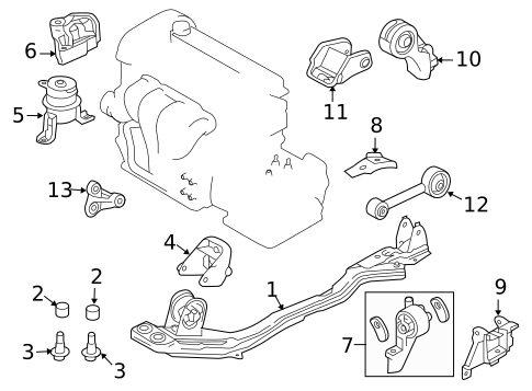 Engine & Trans Mounting for 2009 Mazda Tribute #2