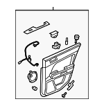 15905935 - : 2007-2011 Cadillac STS - Ebony Rear Passenger Side Door Trim for GM Image