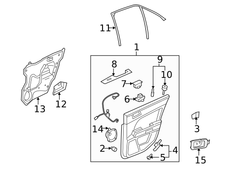 Interior Trim - Rear Door for 2008 Cadillac STS #0