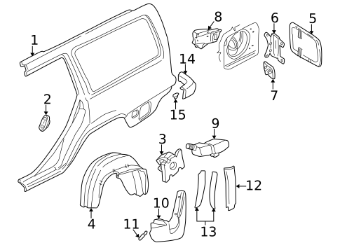 Exterior Trim - Quarter Panel for 1998 Volvo V70 #0