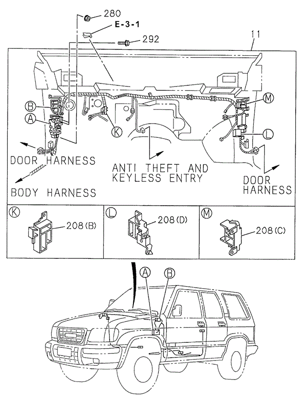 Wire Harness (Body) for 1998 Acura SLX #0