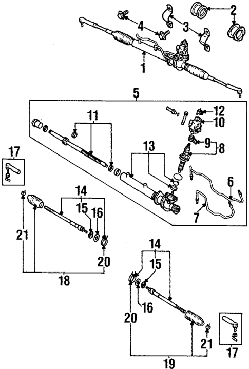 Steering Gear & Linkage for 2001 INFINITI G20 #0