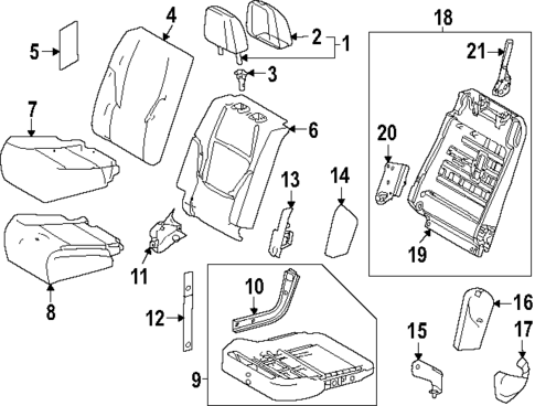 Rear Seat Components for 2024 Toyota Tacoma #1