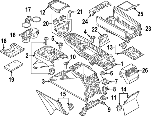 Center Console for 2023 BMW iX #0