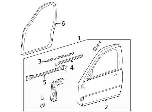 Door & Components for 2003 Oldsmobile Alero #2