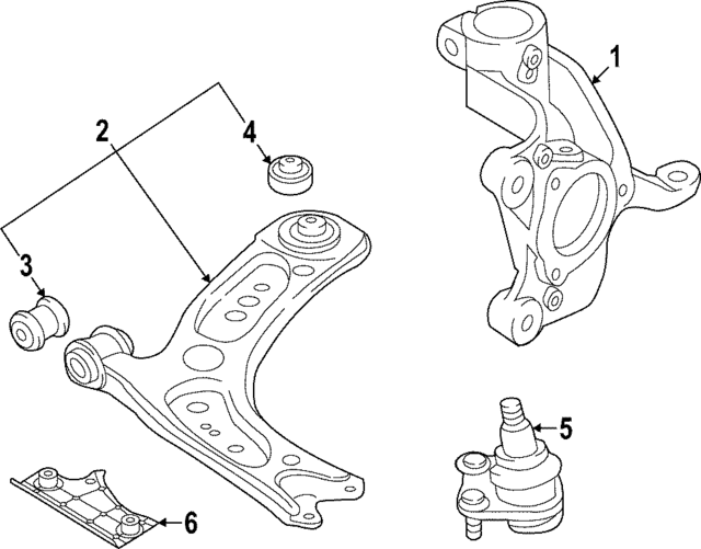 5WA407117 - : Suspension Control Arm Cover for Volkswagen: Golf R, GTI Image