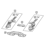 68246111AA - Body Sheet Metal Except Doors: Frame Rail Bracket, Right for Mopar Image