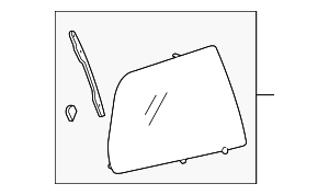6F2Z17297A26BA - Body: Quarter Glass for Ford Image