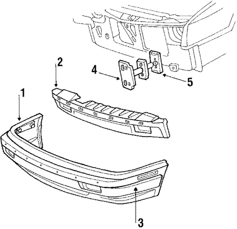 Bumper & Components - Front for 1994 Dodge Shadow #0