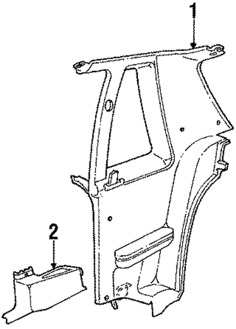 Interior Trim - Quarter Panels for 1986 Ford Mustang #2