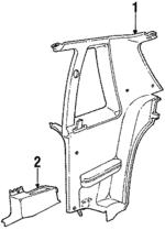 E5ZZ6631012A3B - Body: Quarter Trim Panel for Ford: Mustang Image