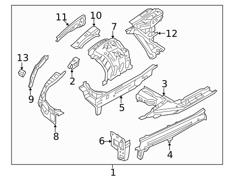 Structural Components & Rails for 2015 Hyundai Genesis #0