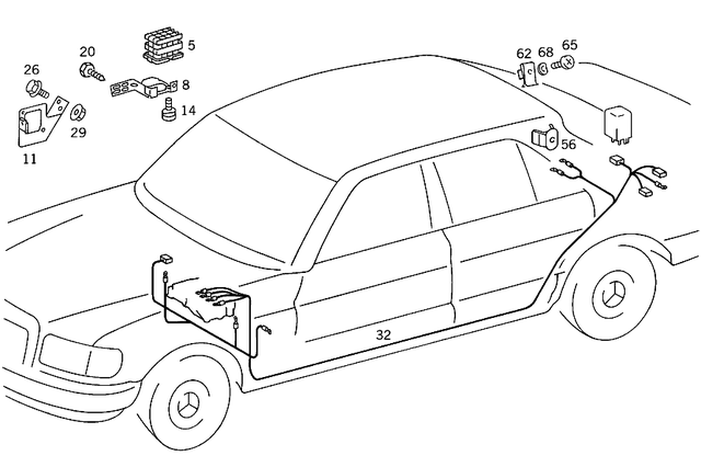 8212260 - Electrical System: Resistor for Mercedes-Benz: 280S, 280SE, 280SEL, 300SE, 300SEL, 380SE, 380SEC, 380SEL, 560SEC, 560SEL Image image