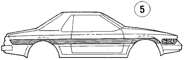 E2GZ6720000HB - Body: Stripe Tape for Ford: EXP Image