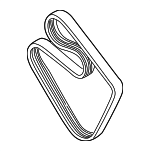 11287636379 - Cooling System: Serpentine Belt for BMW: 323Ci, 323i, 323is, 325Ci, 325i, 325xi, 328Ci, 328i, 330Ci, 330i, 330xi, 525i, 528i, 530i, M3, X3, X5, Z3 Image