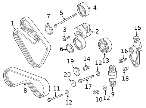 Belts & Pulleys for 2000 BMW Z3 #0