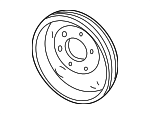 53010222 - Cooling System: Drive Pulley for Dodge: B150, B1500, B250, B2500, B350, B3500, D150, D250, D350, Dakota, Durango, Ram 1500, Ram 1500 Van, Ram 2500, Ram 2500 Van, Ram 3500, Ram 3500 Van, Ramcharger, Viper, W150, W250, W350 | Jeep: Grand Cherokee, Grand Wagoneer Image