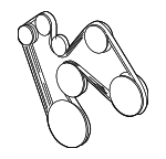 53010303AC - Cooling System: Serpentine Belt for Dodge: Dakota, Durango, Ram 1500, Ram 2500, Ram 3500 Image