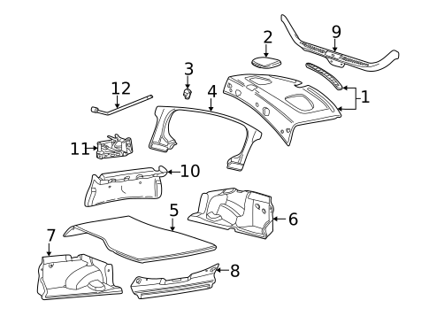 Interior Trim - Rear Body for 2000 Lincoln LS #0