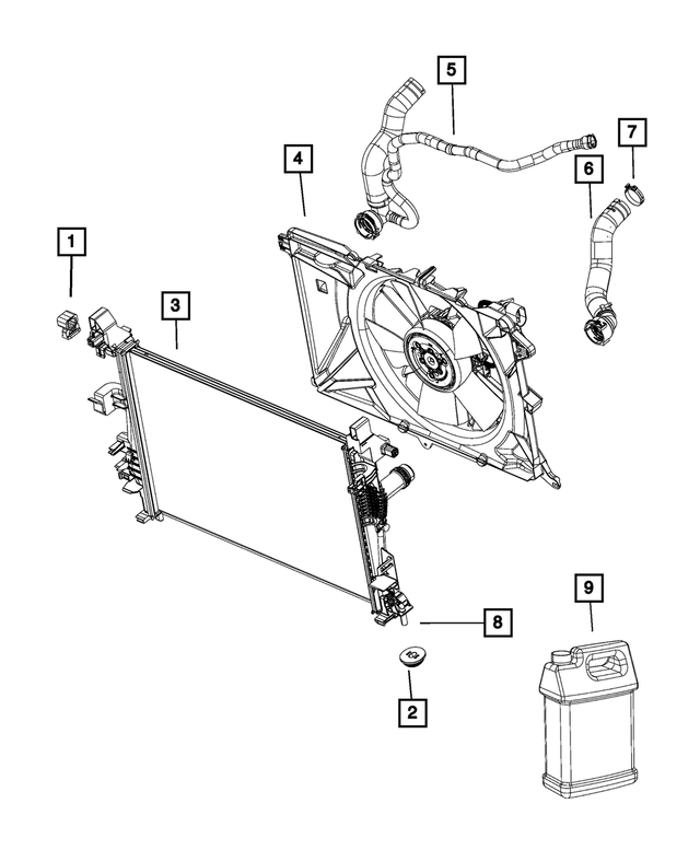 68249185AD - Cooling: Radiator Cooling Fan Module for Jeep: Compass Image
