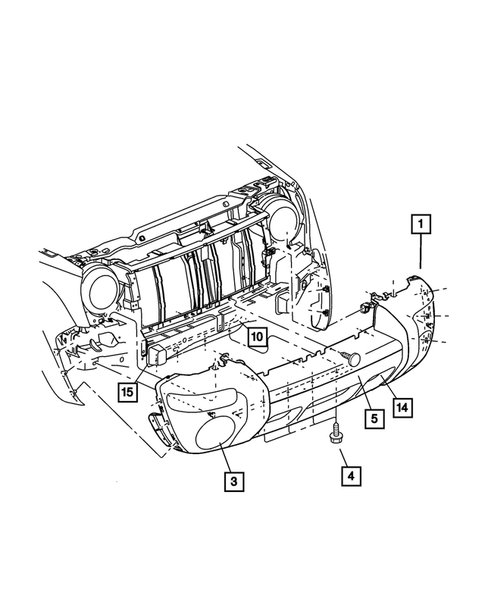 Front Bumper and Fascia for 2002 Jeep Liberty #0