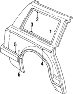 E1YY74290A66A - Body: Reveal Molding for Ford: Escort | Mercury: Lynx Image