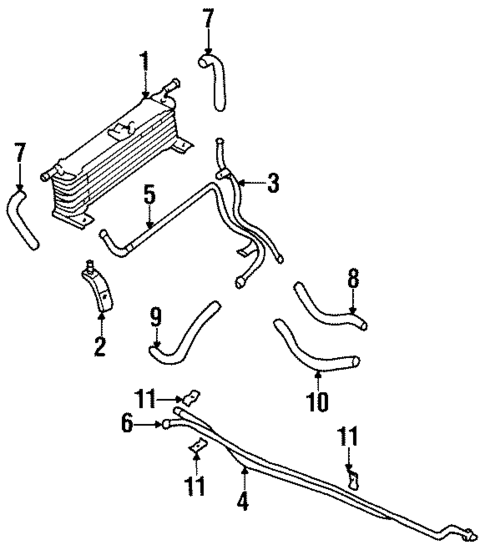 Trans Oil Cooler for 1996 Mitsubishi Montero #0