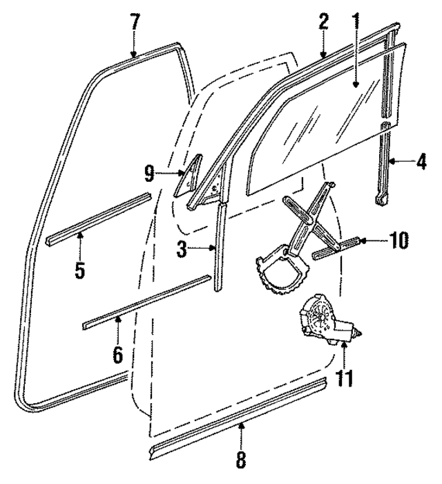 51321928358 - Body: Glass for BMW Image