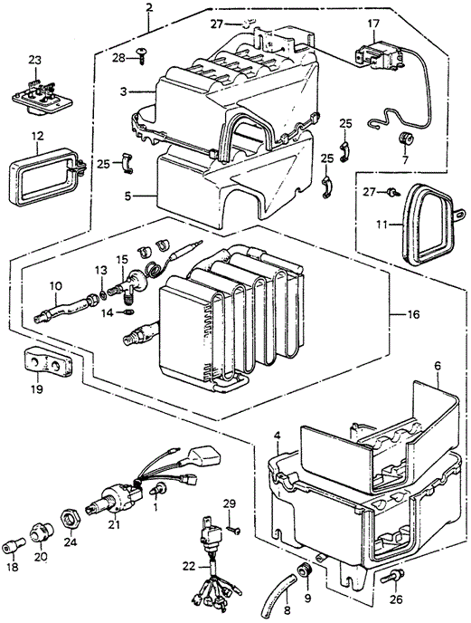 A/C Unit (Keihin) for 1984 Honda Accord #0