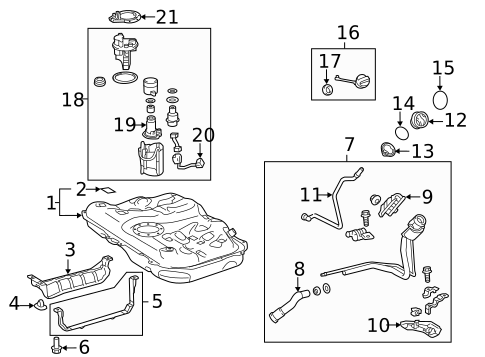 Fuel System Components for 2018 Lexus ES350 #0