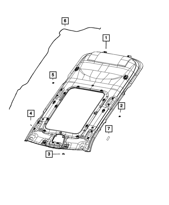 7KJ65TX7AA - Interior Trim: Headliner for Mopar Image