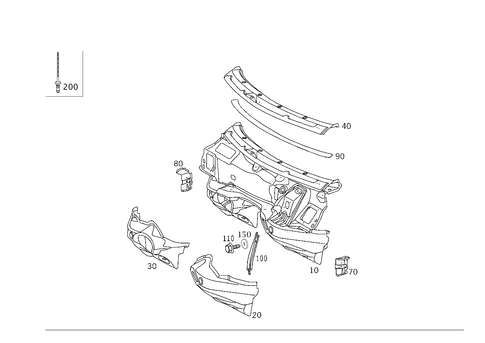 Fire Wall and Connection Parts for 2001 Mercedes-Benz S55 AMG #0