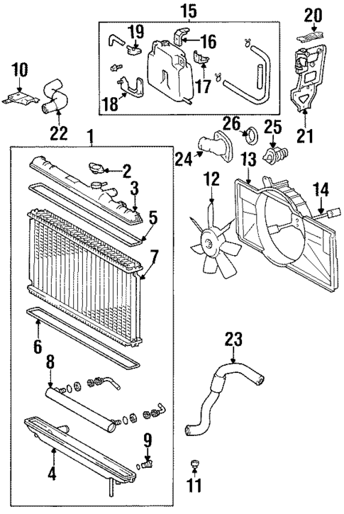 Radiator & Components for 1998 Lexus SC400 #0
