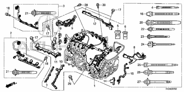 Engine Wire Harness (2WD) (6AT) for 2015 Acura RLX #0